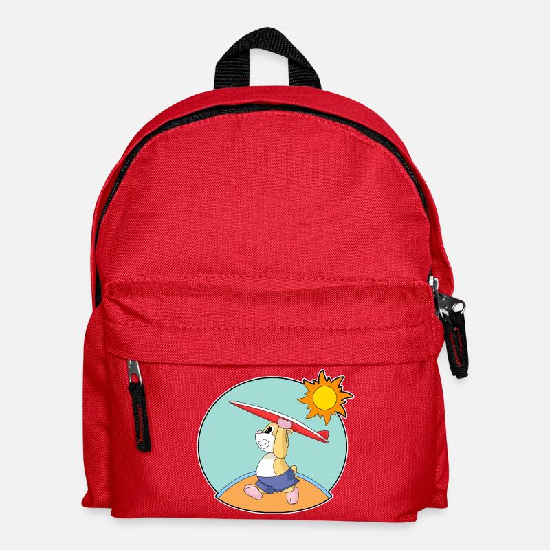 Hamster Surfen Surfbrett Sommer - Kinder Rucksack - Rot
