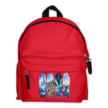 Grönland Urlaub Travel – Arktis Natur & Kultur - Kinder Rucksack - Rot - Vorne