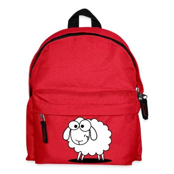 Schaf - Kinder Rucksack - Rot - Vorne