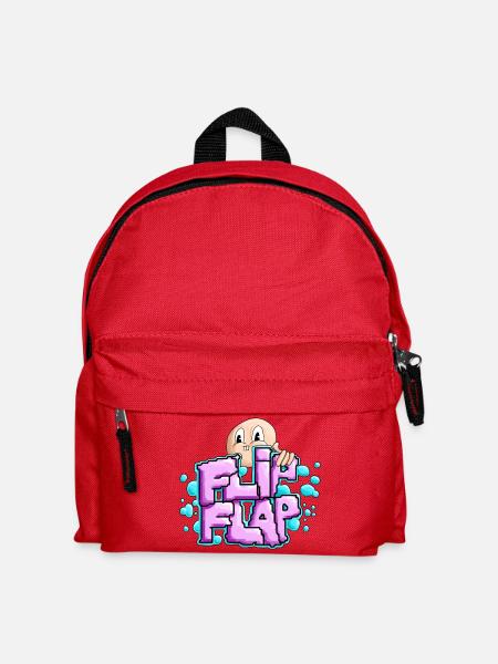Bubble Graffiti Flip Typography - Kids' Backpack - red