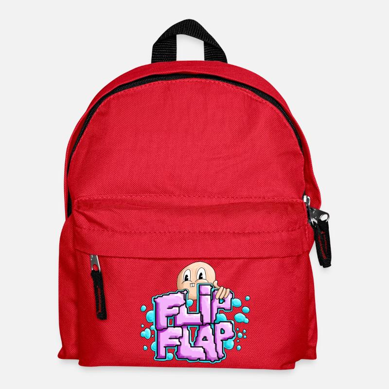 Spaßiger Graffiti-Bubble Flip - Kinder Rucksack - Rot