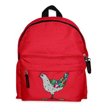 Henne - Kinder Rucksack - Rot - Vorne