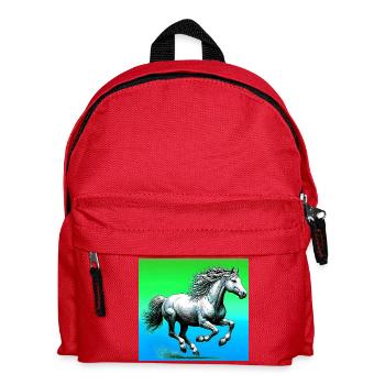 horse - Kids' Backpack - red - Front