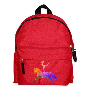 Acrobaties de saut Cheval d’équitation coloré - Sac à dos Enfant - rouge - Devant