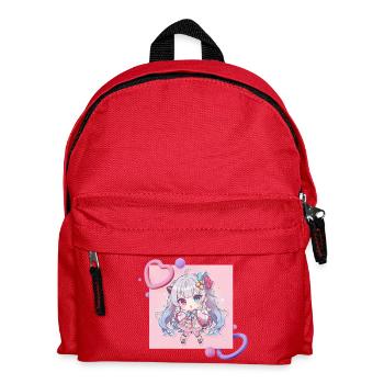 Pastel Chibi Heart Accent - Kids' Backpack - red - Front