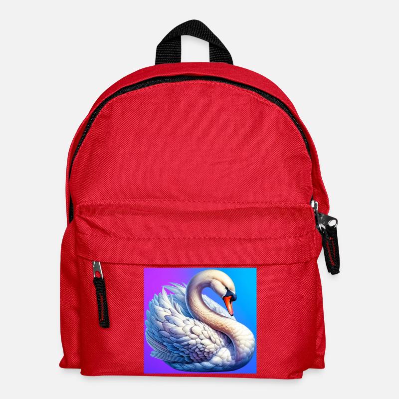 Schwan - Kinder Rucksack - Rot
