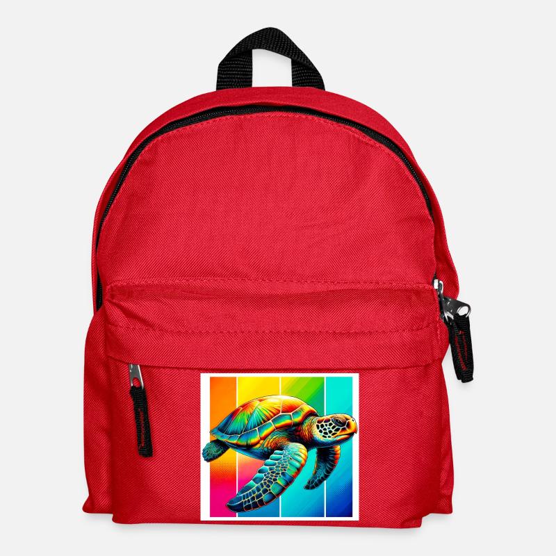 Schildkröte - Kinder Rucksack - Rot