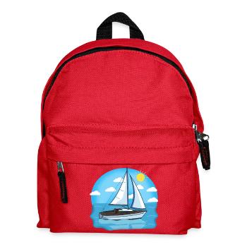 Sunlight sailor on the blue sea - Kids' Backpack - red - Front