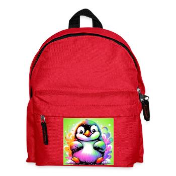penguin - Kids' Backpack - red - Front