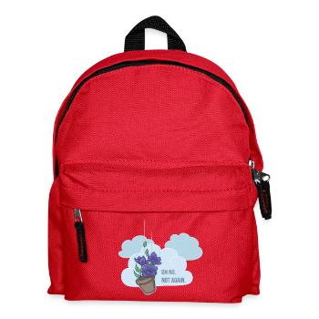 Oh no, not again! - Kinder Rucksack - Rot - Vorne
