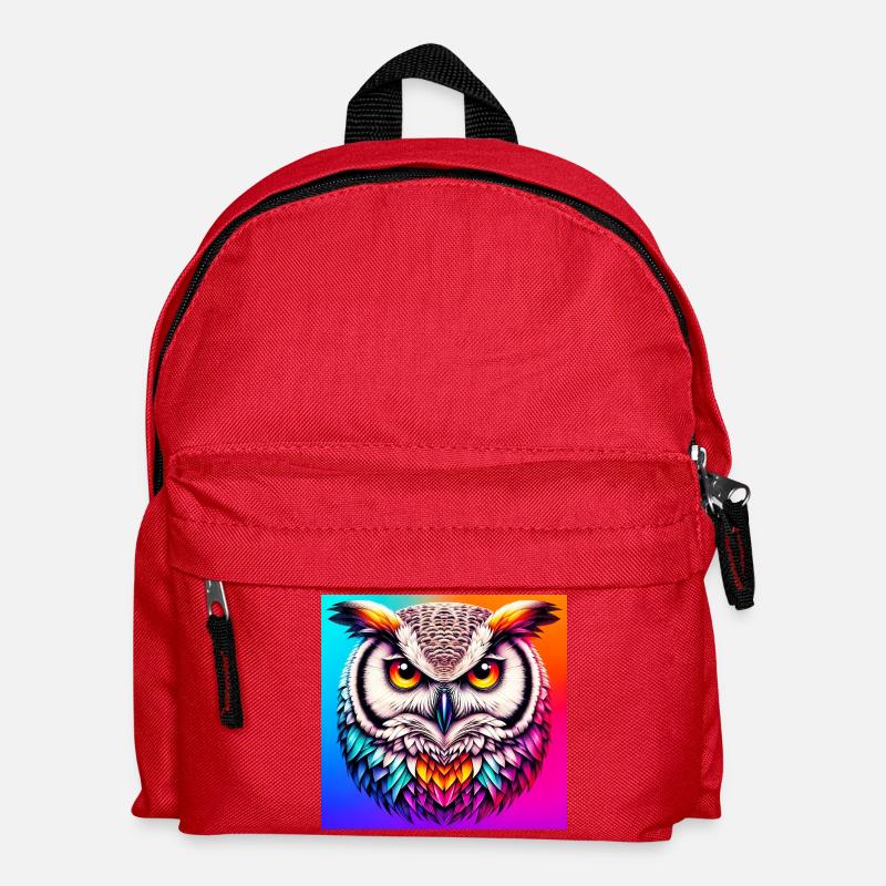 Eule - Kinder Rucksack - Rot