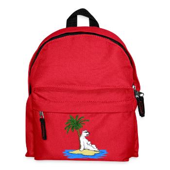 Heißer Eisbär - Kinder Rucksack - Rot - Vorne