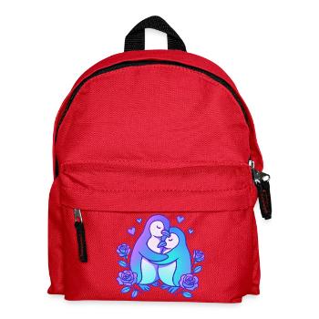 Duo d’amour des manchots dans la roseraie - Sac à dos Enfant - rouge - Devant