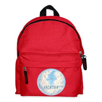 finally vacation airplane finally free clouds - Kids' Backpack - red - Front