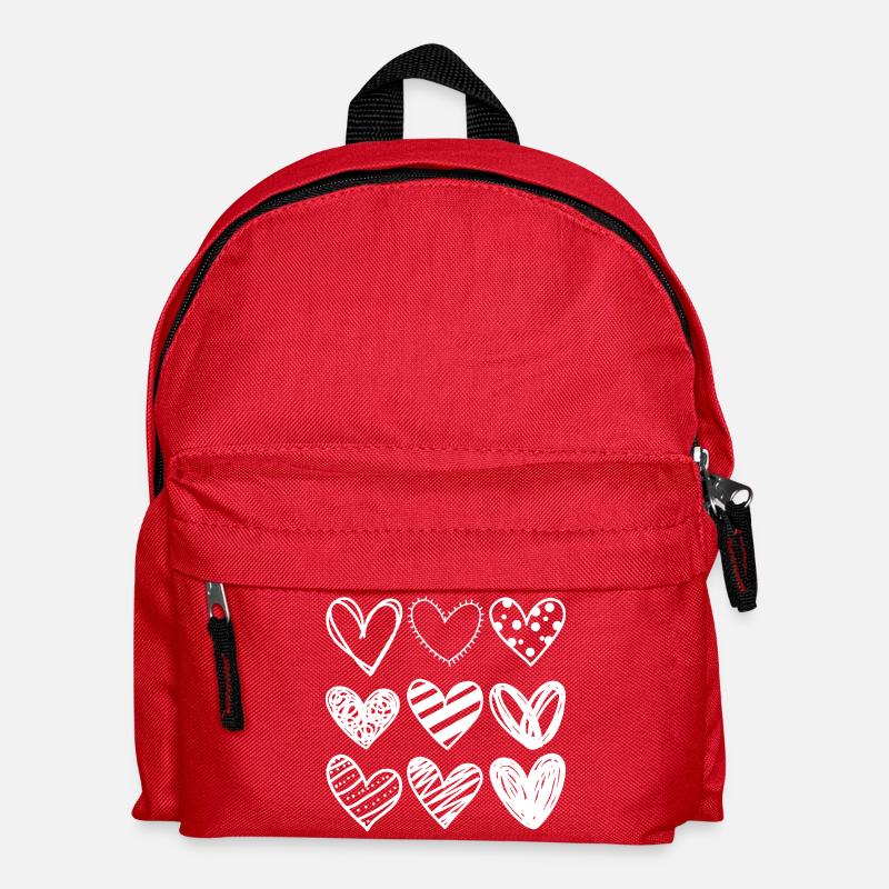 Doodle Hearts Sketchset - Kids' Backpack - red