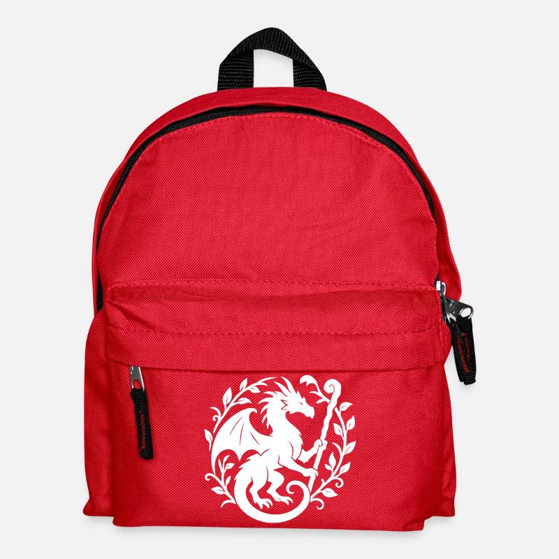 Druide Dragon (blanc) - Sac à dos Enfant - rouge