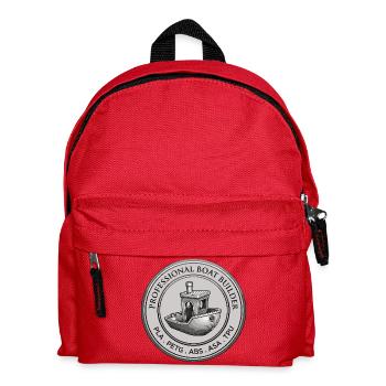 Professional Boat Builder – 3D Printing Emblem - Kids' Backpack - red - Front