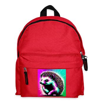 Igel - Kinder Rucksack - Rot - Vorne