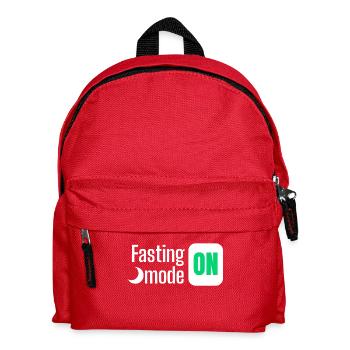 Mode de jeûne ON conception de texte - Sac à dos Enfant - rouge - Devant
