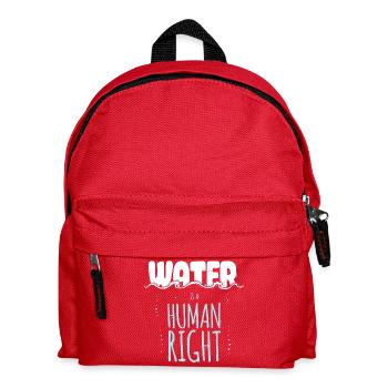 Water is a Human Right - Kids' Backpack - red - Front