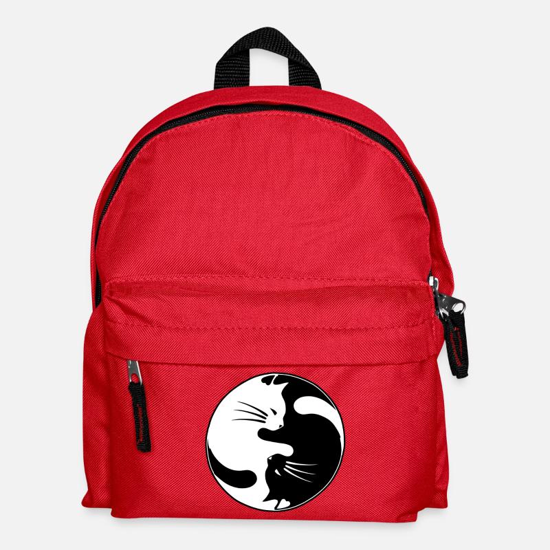 Yin yang chat - Sac à dos Enfant - rouge