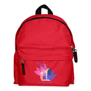 Yoga Is My Soul – Colored Pose - Kids' Backpack - red - Front