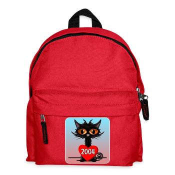 22e anniversaire des chats domestiques en 2004 - Sac à dos Enfant - rouge - Devant