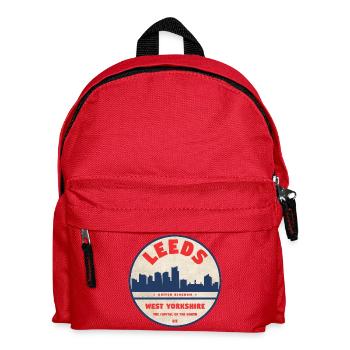 Leeds West Yorkshire Emblem - Kinder Rucksack - Rot - Vorne