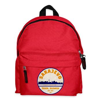 Insigne vintage Sarajevo Skyline - Sac à dos Enfant - rouge - Devant