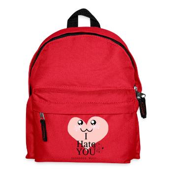 Cœur kawaii I Hate - Sac à dos Enfant - rouge - Devant