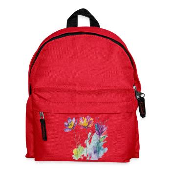 Aquarelle florale - Sac à dos Enfant - rouge - Devant