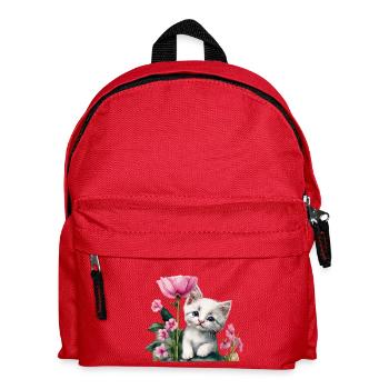 Chaton blanc - Sac à dos Enfant - rouge - Devant