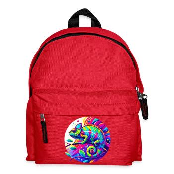 Chamäleon - Kinder Rucksack - Rot - Vorne