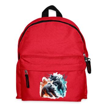 Finance Taureau Bear Fight Wall Street cadeau - Sac à dos Enfant - rouge - Devant