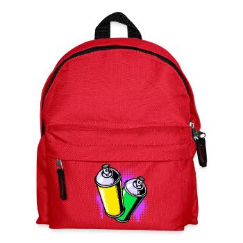 Graffiti Sprayer Kunst Strassenkunst Spraydose - Kinder Rucksack - Rot - Vorne