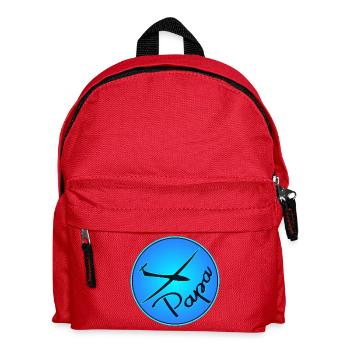 VATERTAG PAPA SEGELFLUGZEUG PILOT - Kinder Rucksack - Rot - Vorne