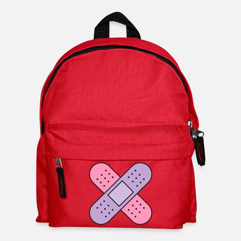 Gips Kreuz Farbe - Kinder Rucksack - Rot