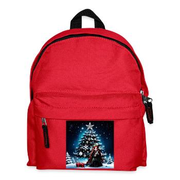 Lutin de Noël avec chaton. - Sac à dos Enfant - rouge - Devant