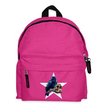 nebelig, Menschenschädel, closing - Kinder Rucksack - Fuchsia - Vorne