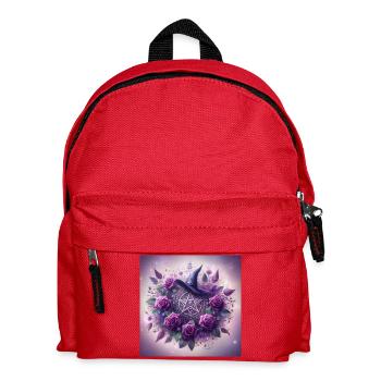 Pentagramme avec chapeau de sorcière violet - Sac à dos Enfant - rouge - Devant