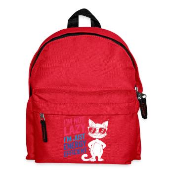 Je ne suis pas paresseux, je suis juste économe en énergie - Sac à dos Enfant - rouge - Devant