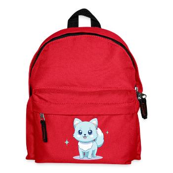 Adorable chien spitz bleu au regard joyeux - Sac à dos Enfant - rouge - Devant