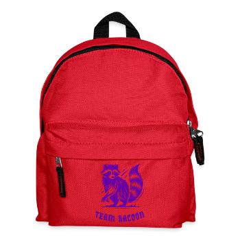 Team Waschbär - Kinder Rucksack - Rot - Vorne