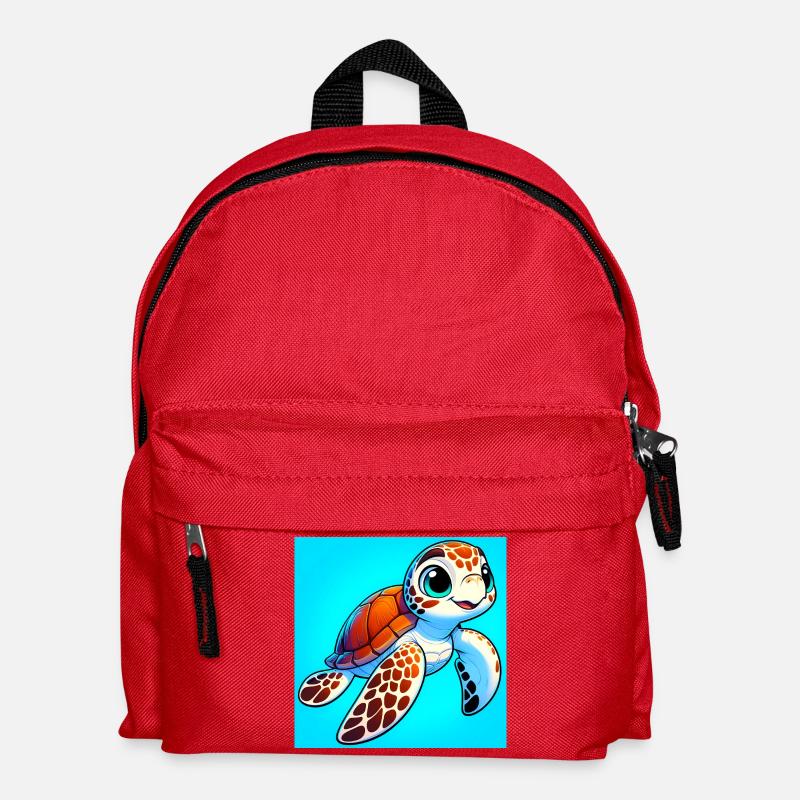 Schildkröte - Kinder Rucksack - Rot