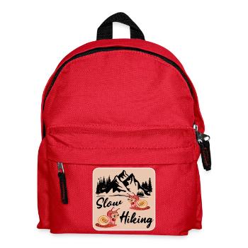 LANGSAM WANDERNDES PAAR SCHNECKE - Kinder Rucksack - Rot - Vorne