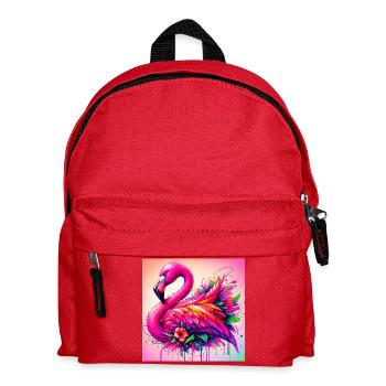 Flamingo - Kinder Rucksack - Rot - Vorne
