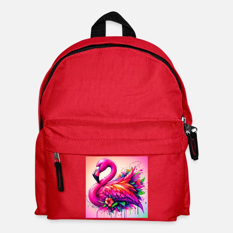 Flamingo - Kinder Rucksack - Rot
