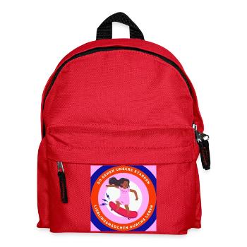 Starke Lieblingsmädchen – Bunte Skateboard-Illustr - Kinder Rucksack - Rot - Vorne