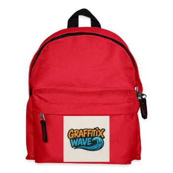 Graffitix Wave Graffiti Logo - Sac à dos Enfant - rouge - Devant
