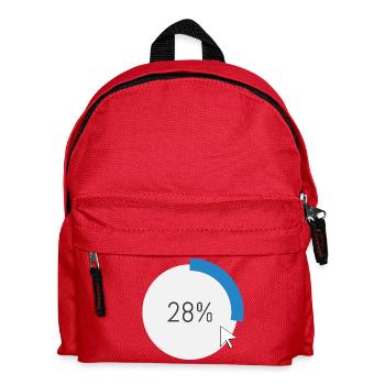Blauer Fortschritt Ring IT Software PC Computer  - Kinder Rucksack - Rot - Vorne